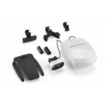 avec accessoires utilisable avec la maxDETAIL, la loupe serre-tête laboCOMFORT et la loupe de lecture combi-plus