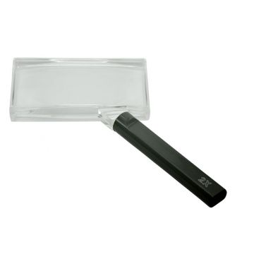 Loupe à main - 2x 100x50mm - cadre transparent