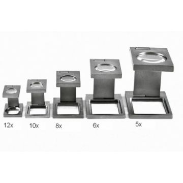 Compte-fils en laiton massif - 5x, 6x, 8x, 10x ou 12x - Biconvexe+