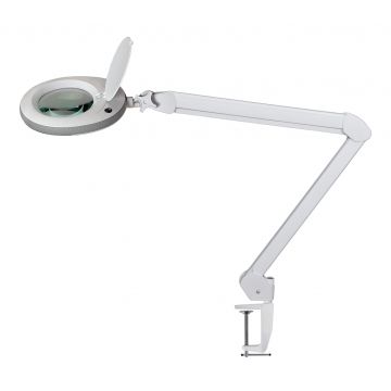 Lumeno #8613 - Lampe-loupe - LED - 1.75x (3dpt) - Ø110x150mm - Gris - pince de table