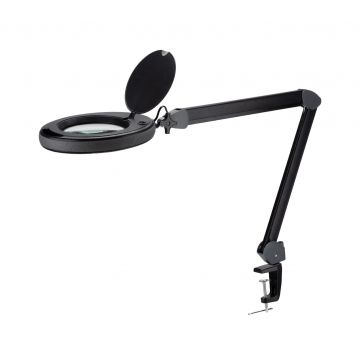 Lumeno #8513 - Lampe-loupe - LED - 1.75x (3dpt) - Ø152mm - Noire - pince de table