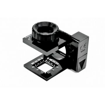 Compte-fils avec LED et Zoom - 10x Ø15mm - Biconvexe
