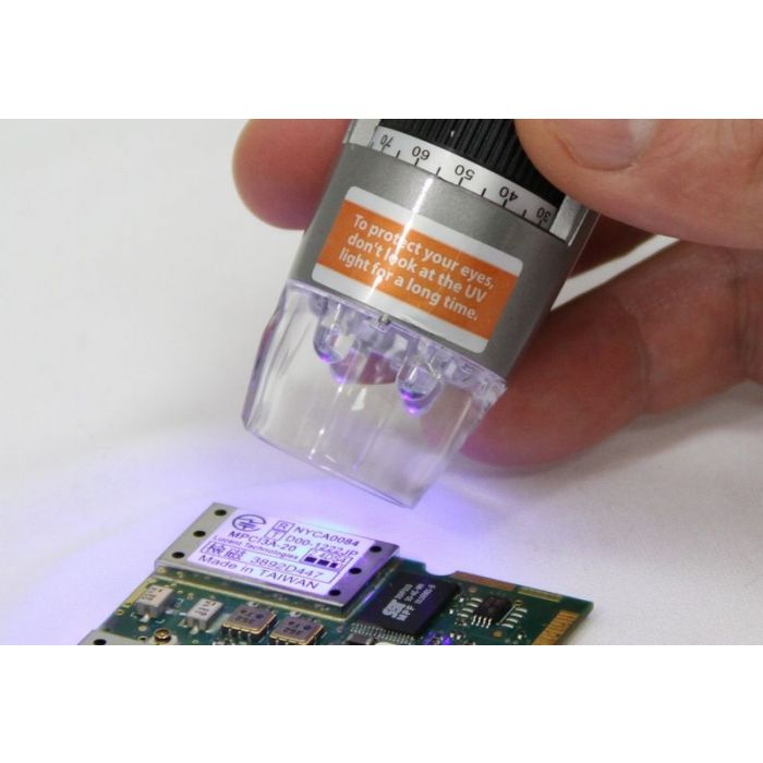[AM4113T-FV2W] Dino-Lite Premier Digital Microscope (USB 2, 1.3MP) UV 375nm LED - 10-70x & 200x