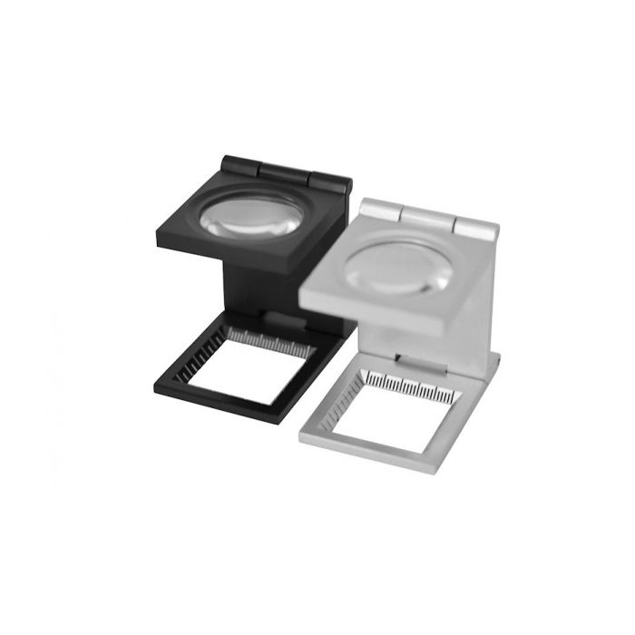 Compte-fils avec 2 LED - 6x Ø27mm - Biconvexe [Règle à graduation+]