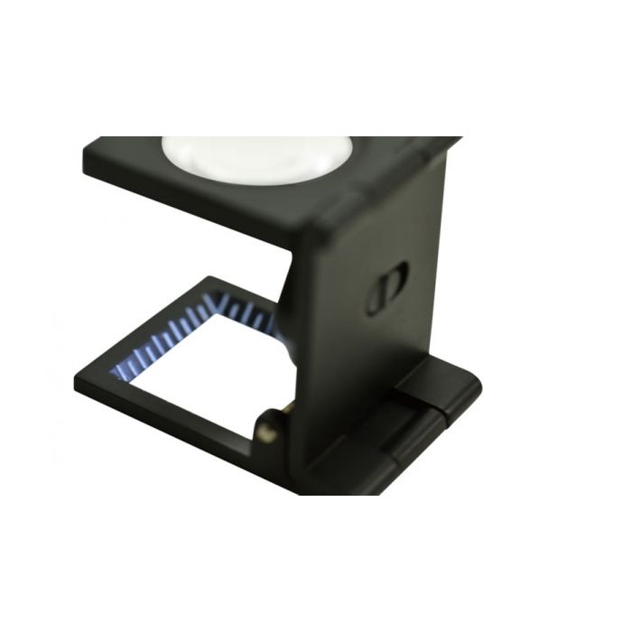 Compte-fils avec 2 LED - 6x Ø27mm - Biconvexe [Règle à graduation+]