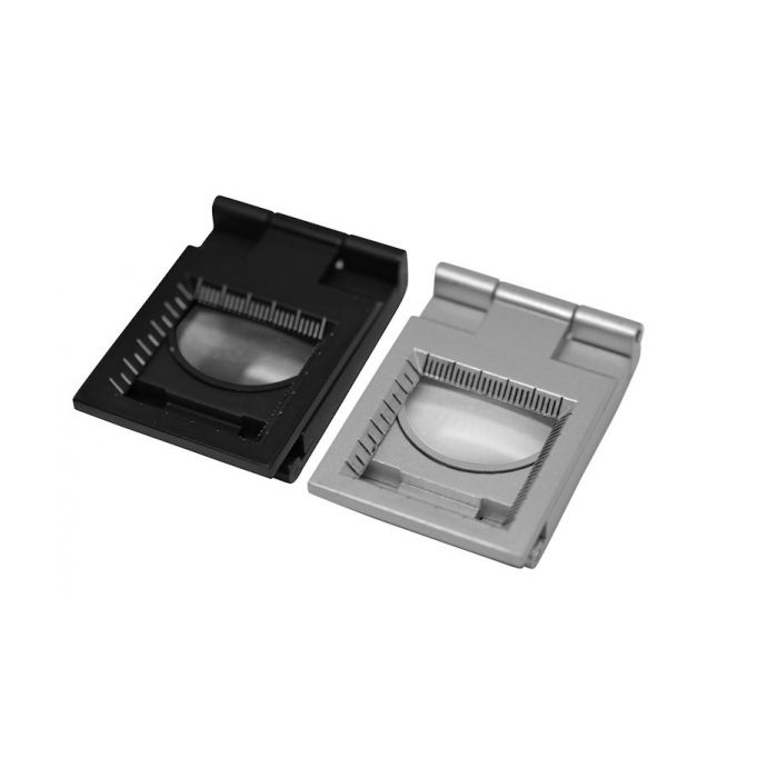 Compte-fils avec 2 LED - 6x Ø27mm - Biconvexe [Règle à graduation+]